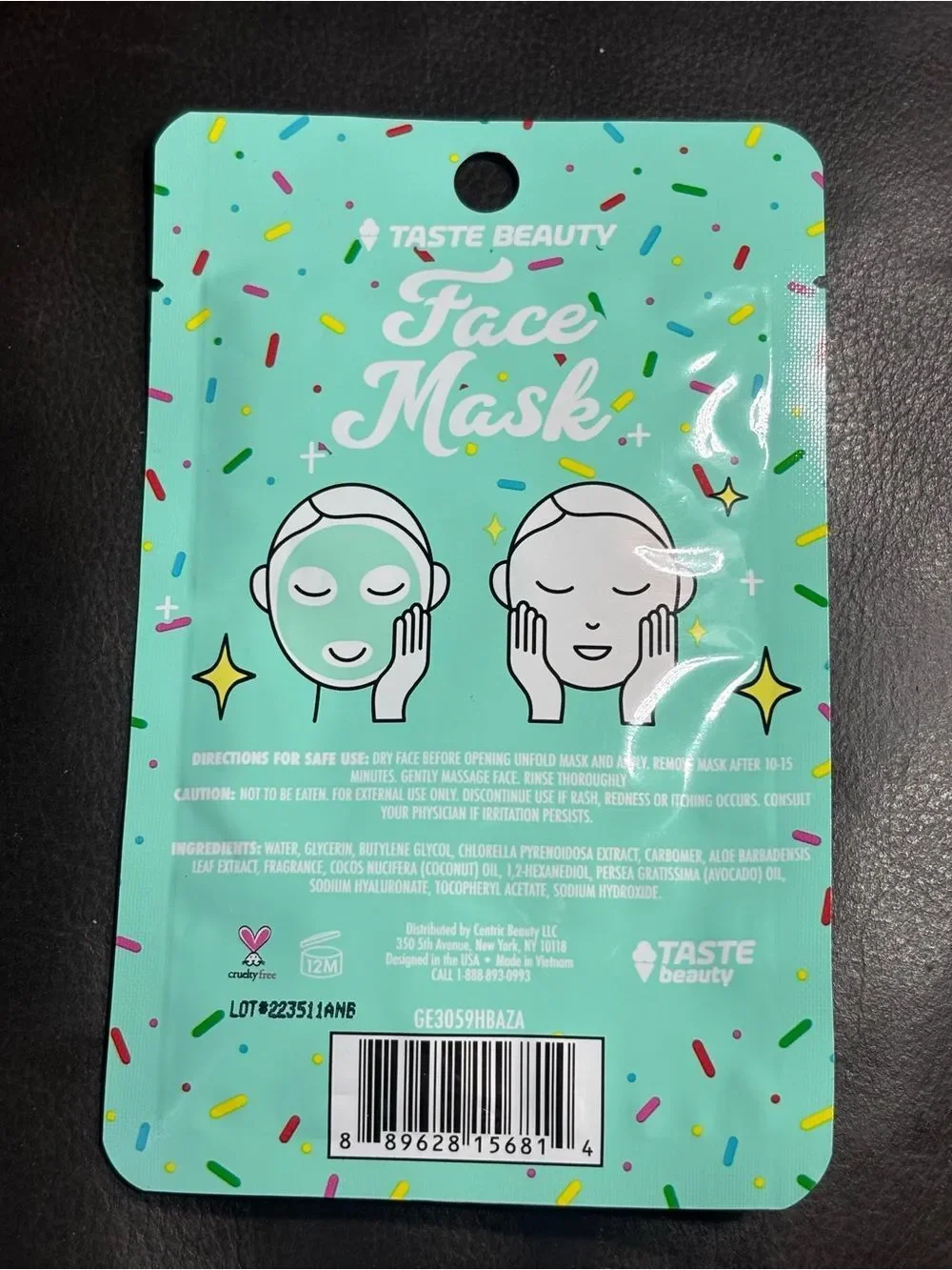 2 New Taste Beauty Face Mask Duo - Calming Mint & Hydrating Blue